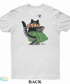 Vintage B Kliban Hawaii Cat Hula Dancing T-Shirt