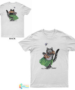 Vintage B Kliban Hawaii Cat Hula Dancing T-Shirt
