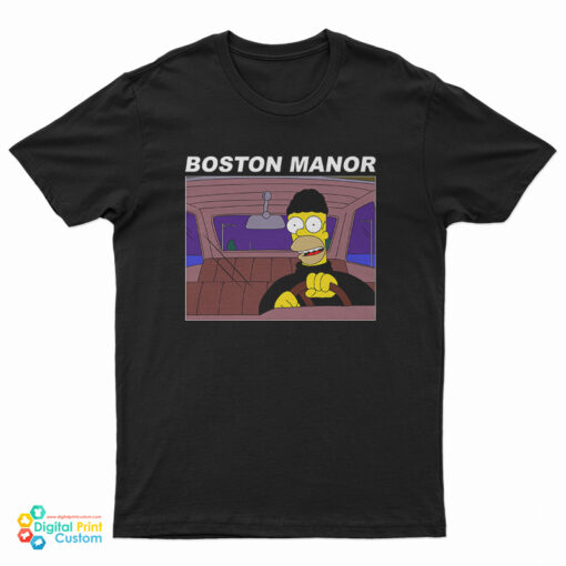 Boston Manor Homer Simpson Stealing Car T-Shirt