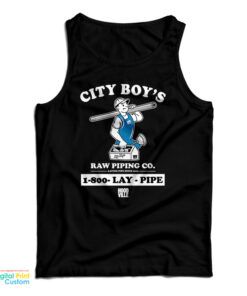 City Boy’s Raw Piping Co Lay Pipe Tank Top