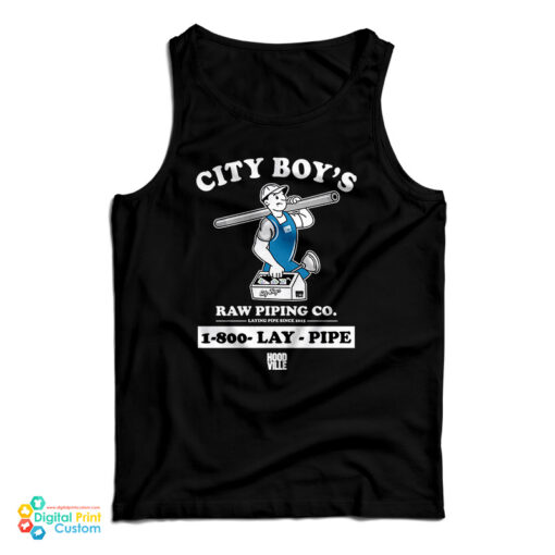 City Boy’s Raw Piping Co Lay Pipe Tank Top