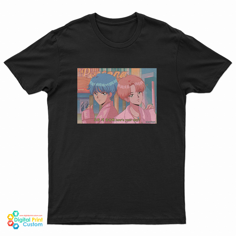 Bts 90S Anime How's Your Day T-Shirt