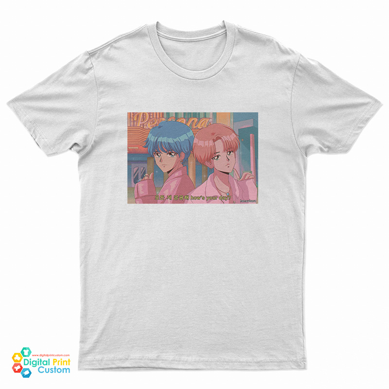 Bts 90S Anime How's Your Day T-Shirt