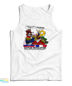 Bart Simpson Haitian Revolution Cartoon Tank Top