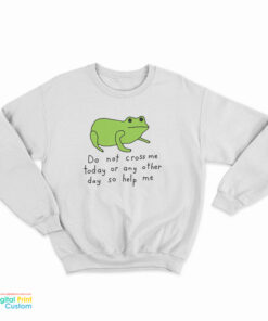 Do Not Cross Me Today Or Any Other Day So Help Me Sweatshirt