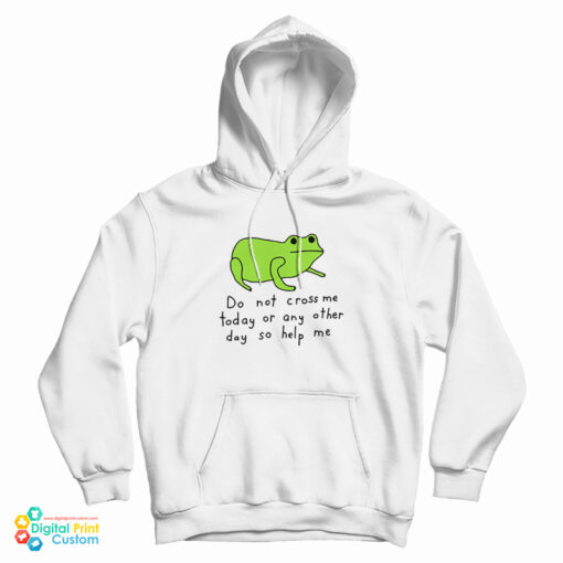 Do Not Cross Me Today Or Any Other Day So Help Me Hoodie