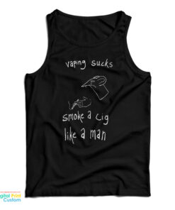 Rat And Cigarette Vaping Sucks Smoke A Cig Like A Man Tank Top