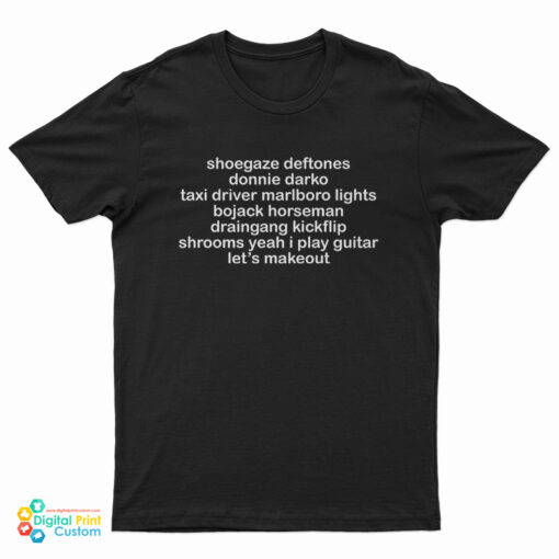 Shoegaze Deftones Donnie Darko Taxi Driver Marlboro Lights T-Shirt