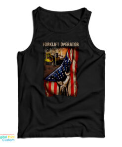 American Flag Forklift Operator Tank Top