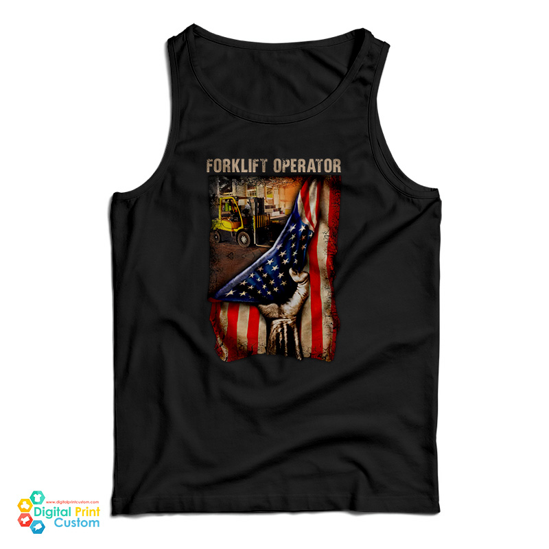 American Flag Forklift Operator Tank Top