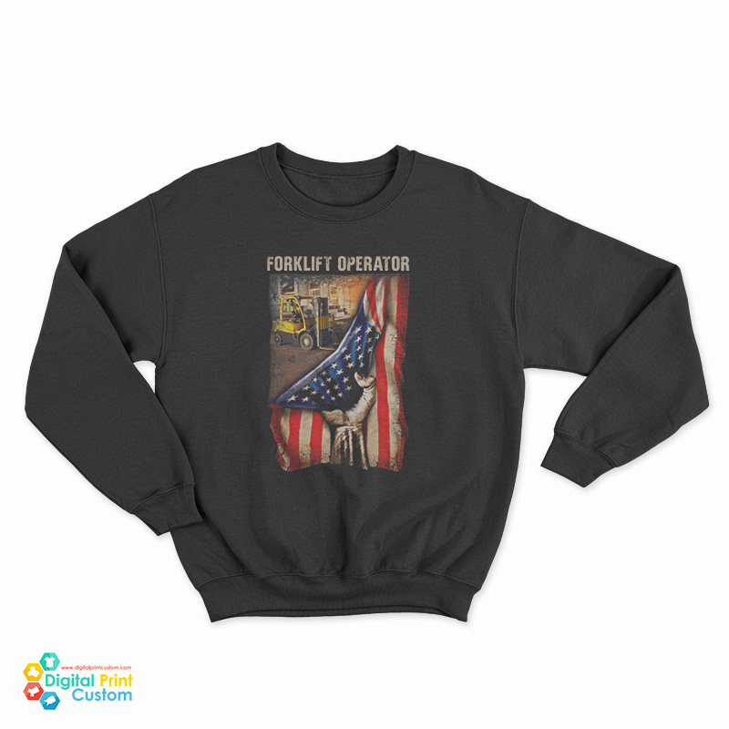 American Flag Forklift Operator Sweatshirt