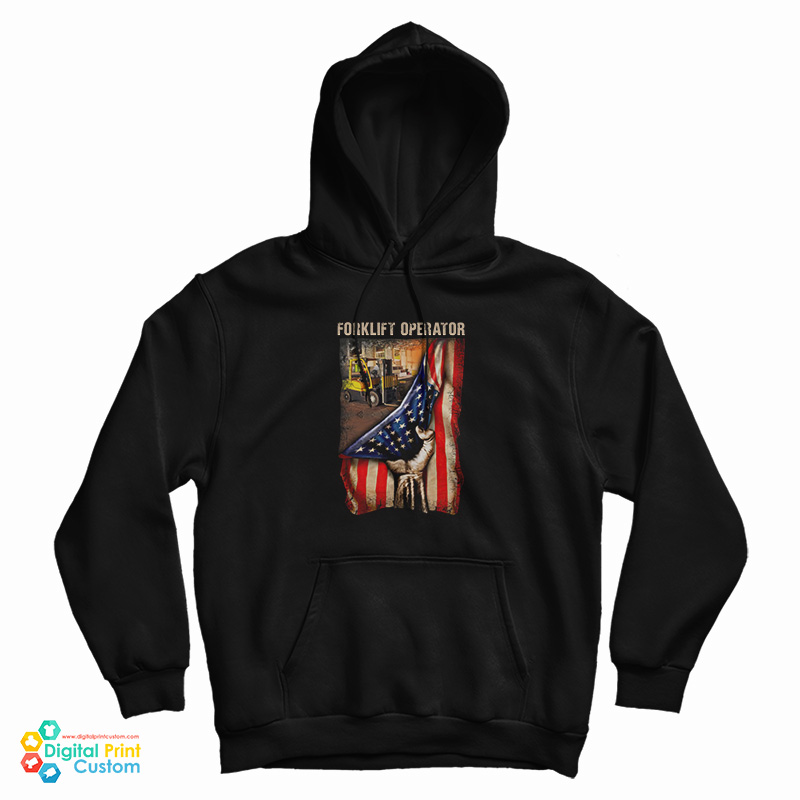American Flag Forklift Operator Hoodie