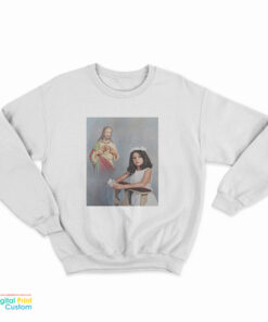 Baby Picture Of Selena Gomez First Communion Sweatshirt
