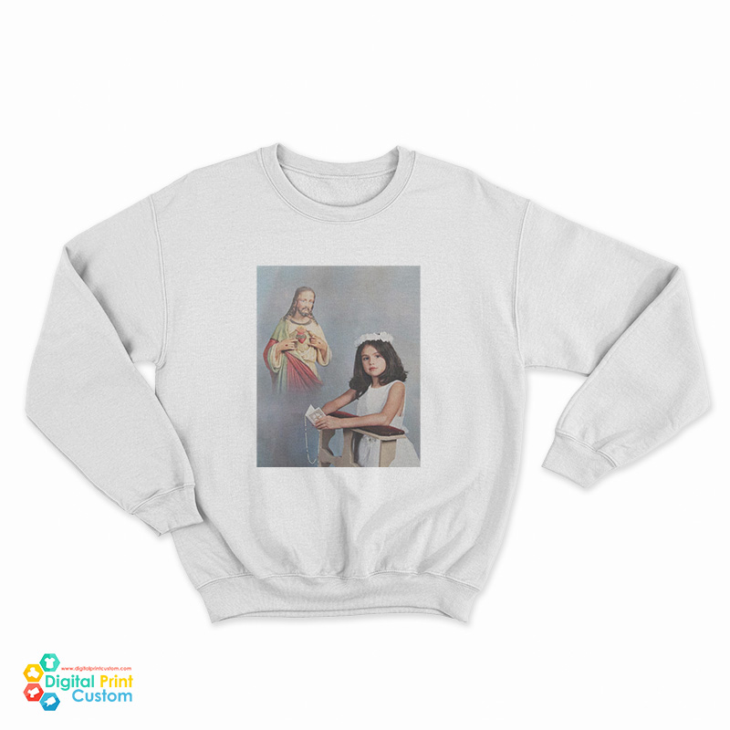 Baby Picture Of Selena Gomez First Communion Sweatshirt