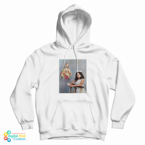 Baby Picture Of Selena Gomez First Communion Hoodie