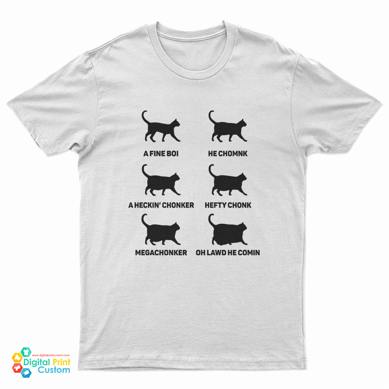 Chonk Cat Chart TShirt For UNISEX