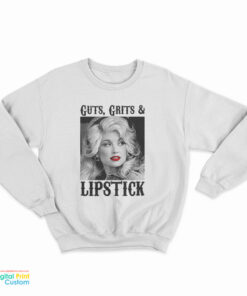 Dolly Parton Western Guts Grit Lipstick Sweatshirt