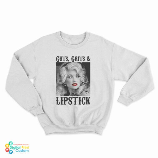 Dolly Parton Western Guts Grit Lipstick Sweatshirt