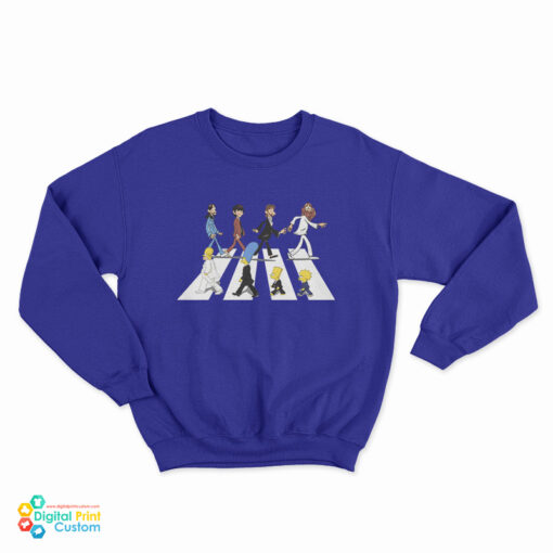 Simpsons Abbey Road The Beatles Parody Sweatshirt