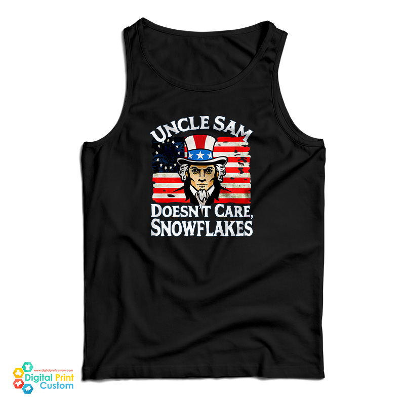Uncle Sam Don’t Care Snowflake Tank Top