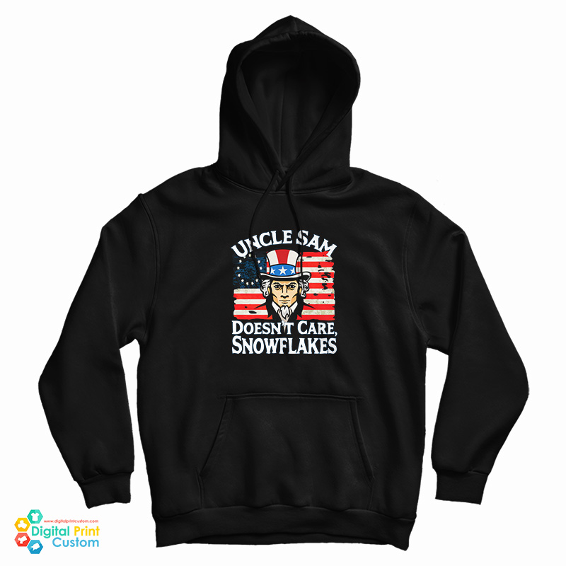 Uncle Sam Don’t Care Snowflake Hoodie