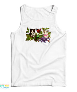 Cute Cat and Butterfly Tank Top
