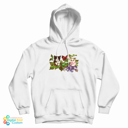 Cute Cat and Butterfly Hoodie