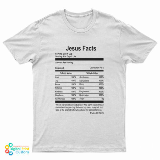 Jesus Facts - Psalm 73:25-26 T-Shirt