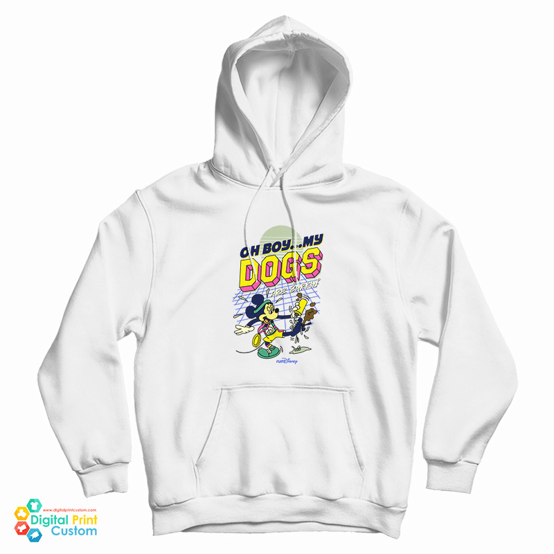 Mickey Oh Boy Dogs Are Barkin' Hoodie