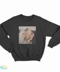 Fish Chicken Smoking a Cigarette Meme Sweatshirt