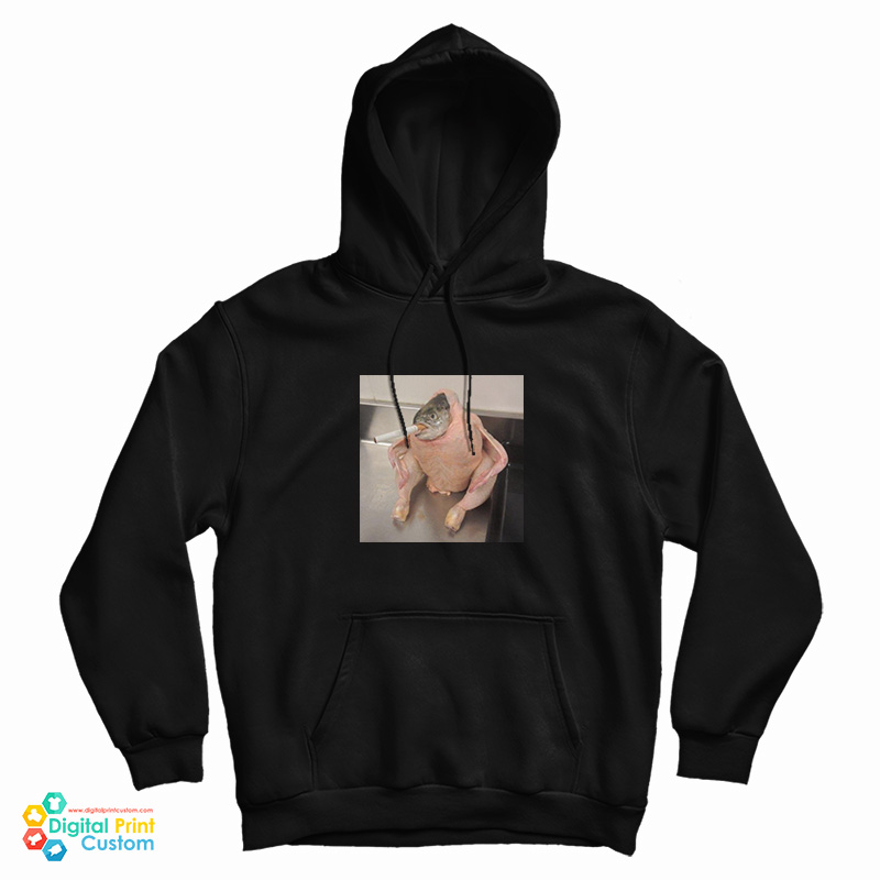 Fish Chicken Smoking a Cigarette Meme Hoodie For UNISEX