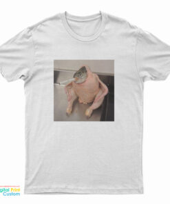 Fish Chicken Smoking a Cigarette Meme T-Shirt