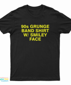 90s Grunge Band Shirt W Smiley Face T-Shirt