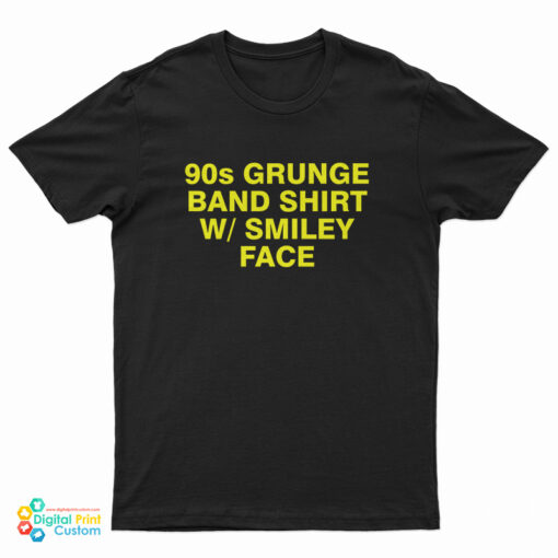 90s Grunge Band Shirt W Smiley Face T-Shirt