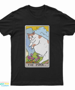 The Fool Tarot Sad Cat Meme T-Shirt