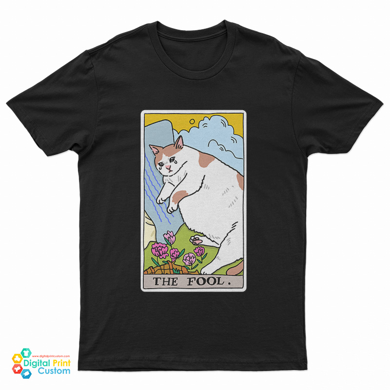 The Fool Tarot Sad Cat Meme T-Shirt