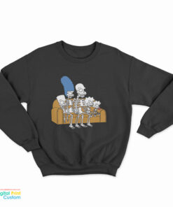 The Simpsons Halloween Skeleton Family On Couch Sweatshirt