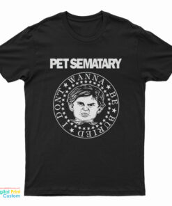 Pet Sematary Don't Wanna Be Buried Ramones Logo T-Shirt