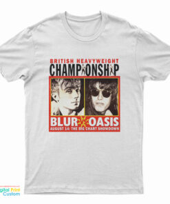 British Heavyweight Championship Band Blur Versus Oasis T-Shirt