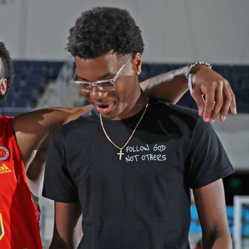 Bryce James Wearing Follow God Not Others T-Shirt