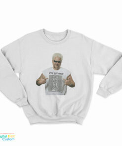 Guy Fieri Wearing Guy Division Parody Logo Sweatshirt