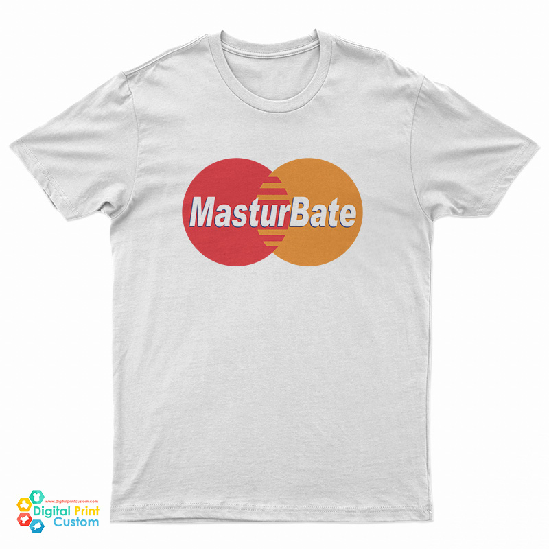 Masturbate Mastercard Logo Parody T-Shirt