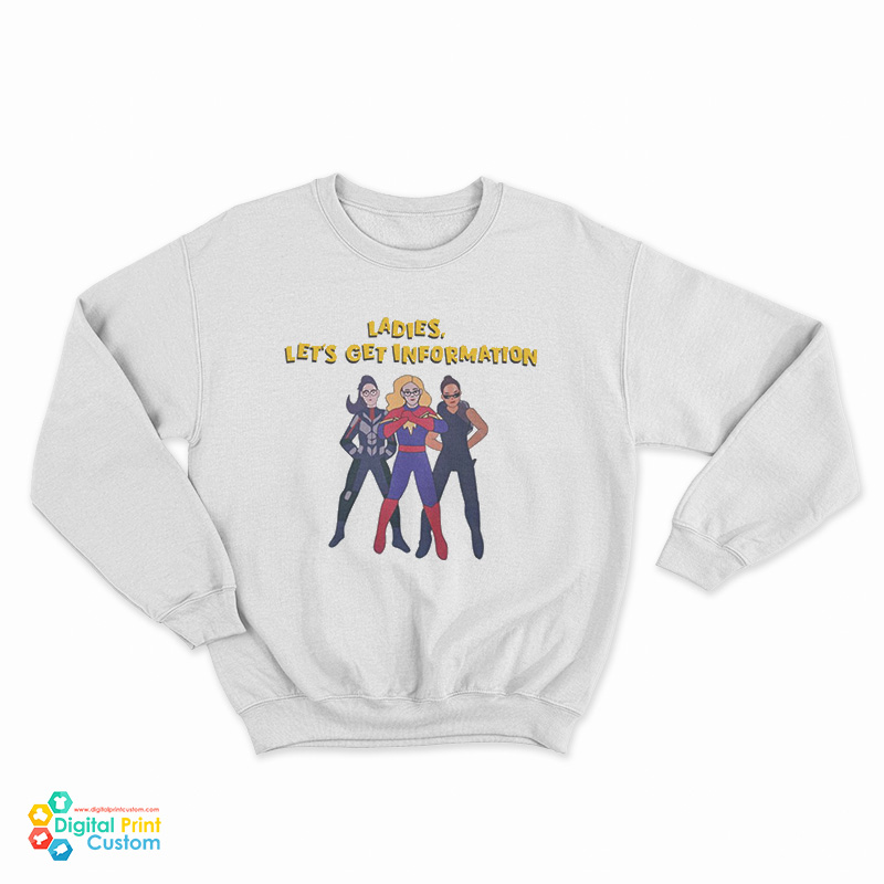 Kamala Khan Iman Vellani Ladies Let’s Get Information Carol Danvers Sweatshirt