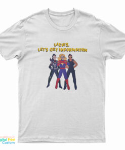 Kamala Khan Iman Vellani Ladies Let’s Get Information Carol Danvers T-Shirt