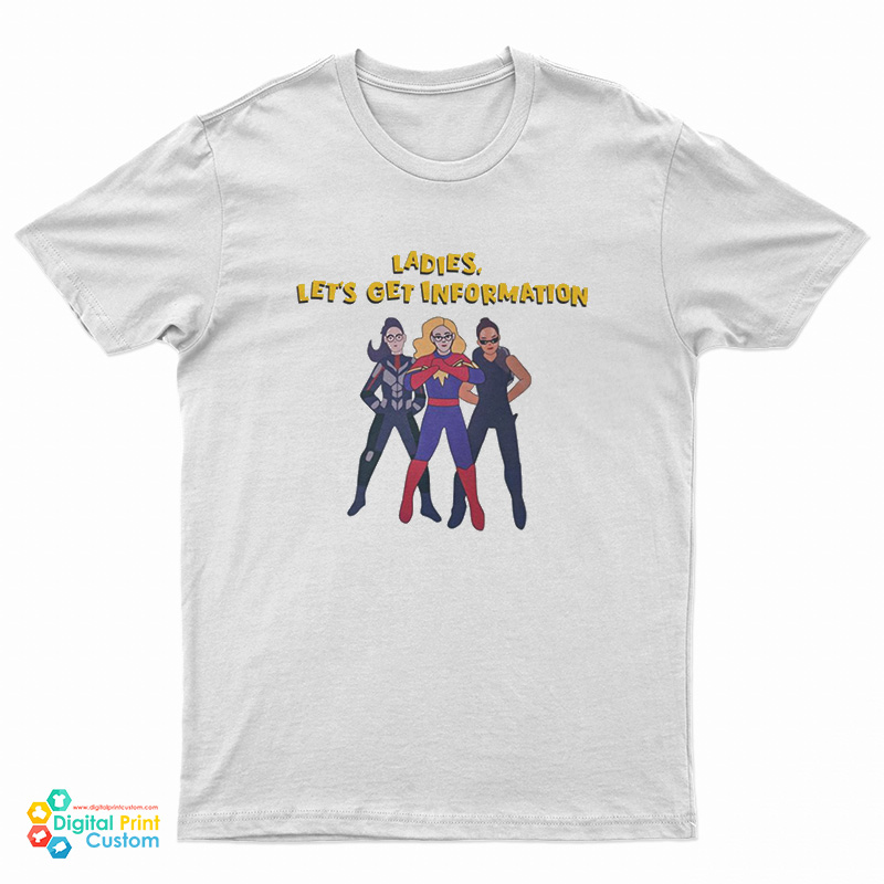 Kamala Khan Iman Vellani Ladies Let’s Get Information Carol Danvers T-Shirt