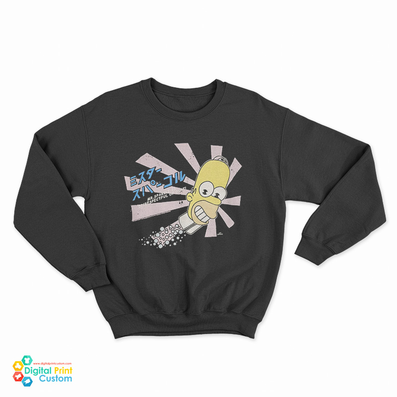 The Simpsons Mr Sparkle Japanese Detergent Novelty Homer Simpson Sweatshirt