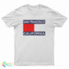 Vtg 90s Tommy Hilfiger San Francisco California Parody Big Flag T-Shirt