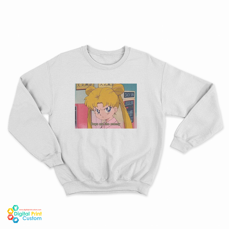 Sailor Moon Boys Are The Enemy Sweatshirt