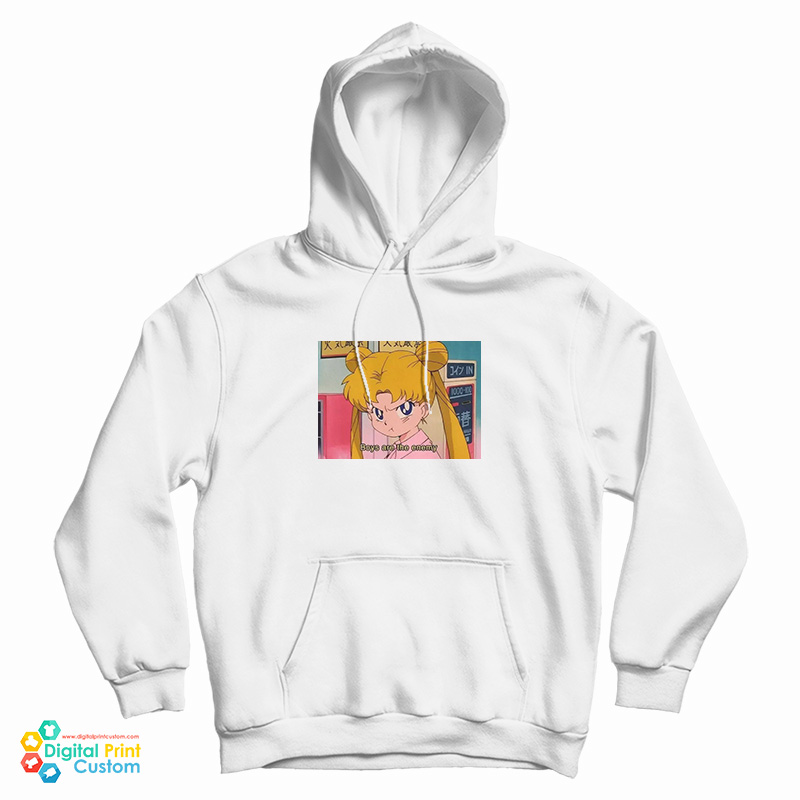 Sailor Moon Boys Are The Enemy Hoodie