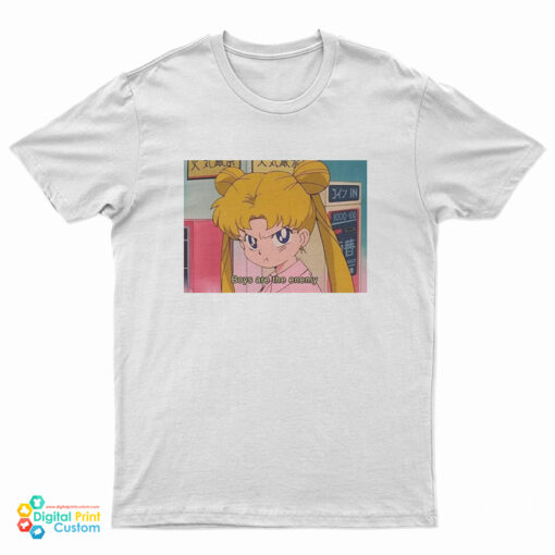 Sailor Moon Boys Are The Enemy T-Shirt